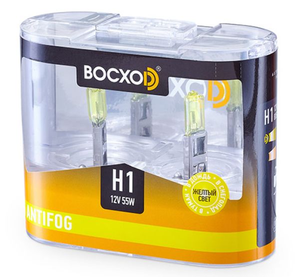 Лампа BOCXOD Н1 12v-55w P14.5s AF (Anti FOG 3000k) (2шт.)