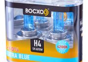 Лампа BOCXOD H4 12v-60/55w P43t EB (Extra Blue +60%) (2шт.)