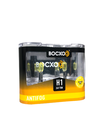Лампа BOCXOD Н1 24v-70w P14.5s AF (Anti FOG 3000k) (2шт.)