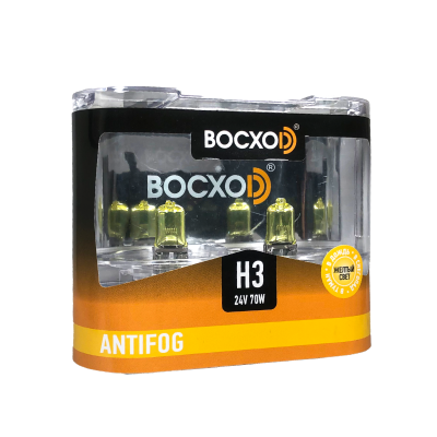 Лампа BOCXOD Н3 24v-70ww PK22s AF (Anti FOG 3000k) (2шт.)