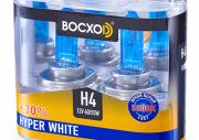 Лампа BOCXOD H4 12v-60/55w P43t HW (Hyper White 5000k) (2шт.)