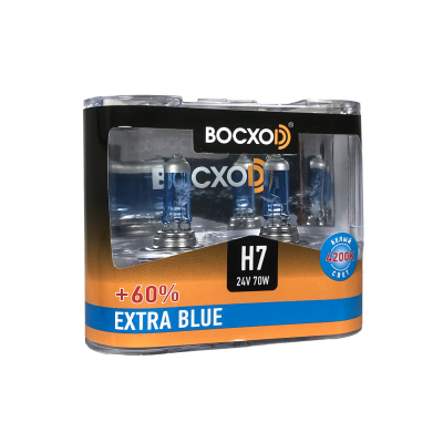 Лампа BOCXOD H7 24v-70w PX26d EB (Extra Blue +60%) (2шт.)