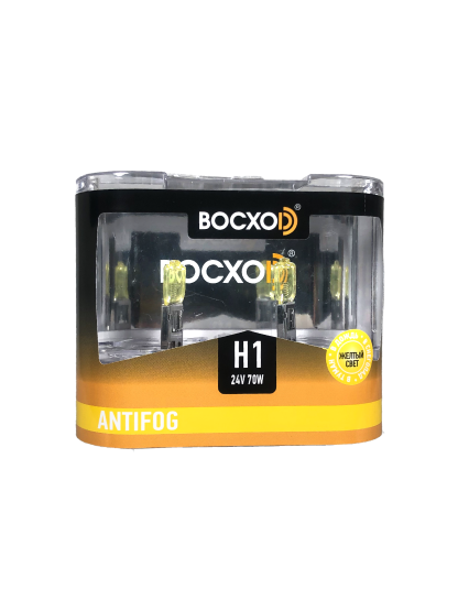 Лампа BOCXOD Н1 24v-70w P14.5s AF (Anti FOG 3000k) (2шт.)