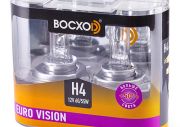 Лампа BOCXOD H4 12v-60/55w P43t EV (Euro Vision +50%) (2шт.)